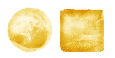 Arkaplan olarak iki suluboya kare beyaz