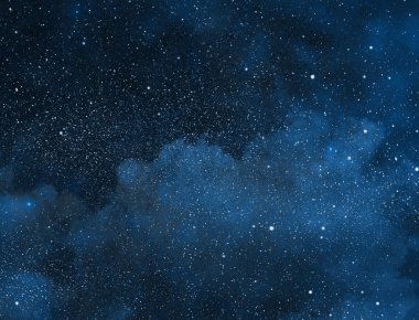 Arkaplanda yıldızlar olan gece göğü