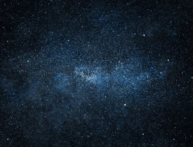 Arkaplanda yıldızlar olan gece göğü