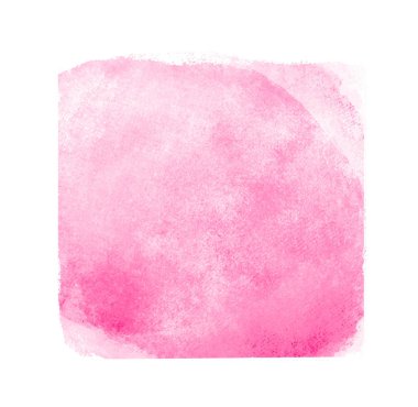 Beyaz arkaplanda suluboya kare