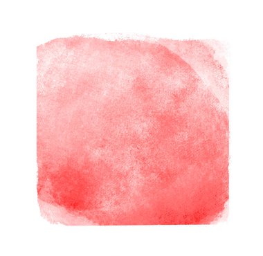 Beyaz arkaplanda suluboya kare