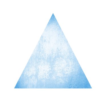 Beyaz üzerine suluboya üçgen