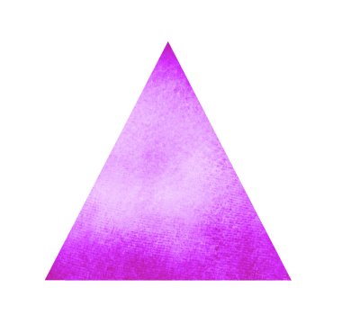 Beyaz üzerine suluboya üçgen