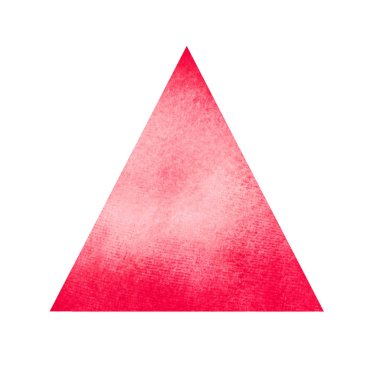 Beyaz üzerine suluboya üçgen