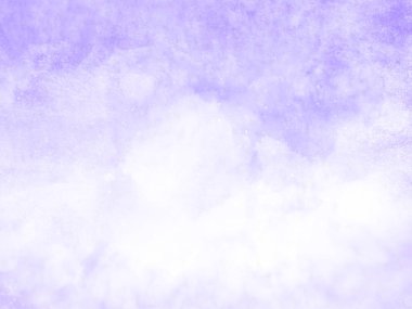 Color sky with clouds as background. Watercolor clipart