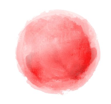 Arkaplan olarak beyaz üzerine suluboya daire