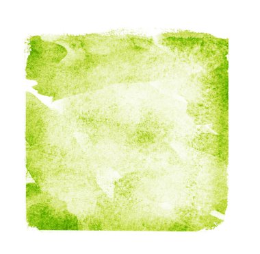 Beyaz arkaplanda suluboya kare