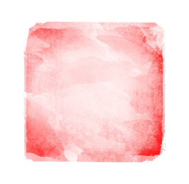 Beyaz arkaplanda suluboya kare