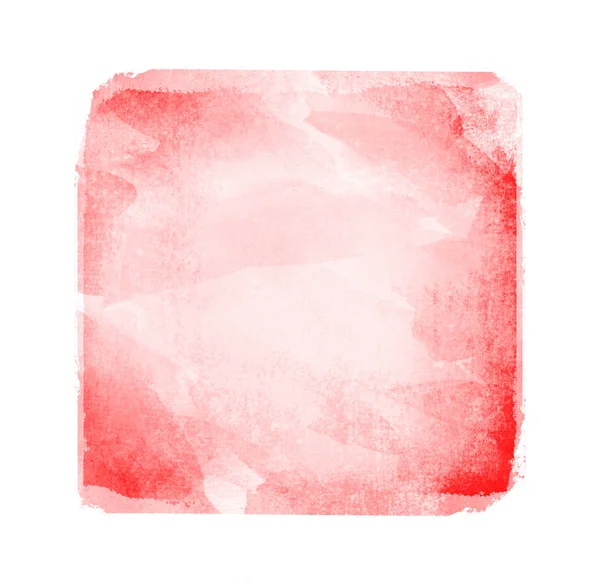 Aquarell Quadrat auf weißem Hintergrund — Stockfoto