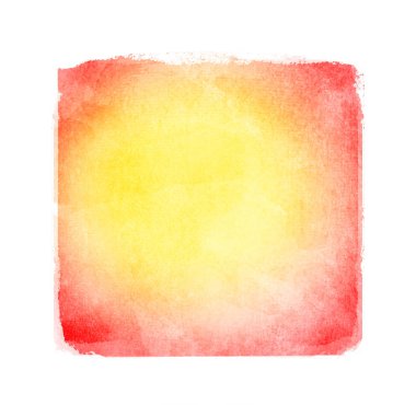 Beyaz arkaplanda suluboya kare