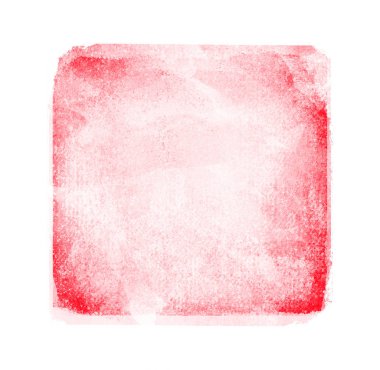 Beyaz arkaplanda suluboya kare