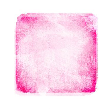 Beyaz arkaplanda suluboya kare