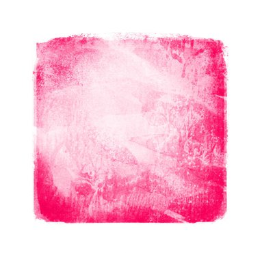 Beyaz arkaplanda suluboya kare