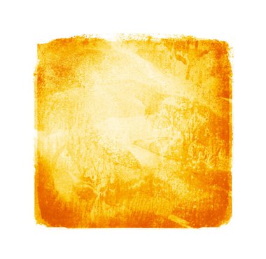 Beyaz arkaplanda suluboya kare