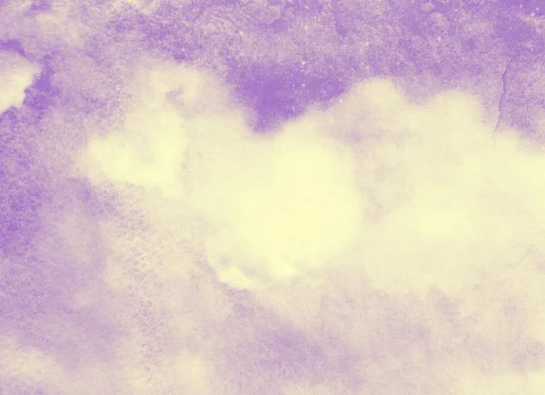 Colore cielo con nuvole come sfondo. Acquerello — Foto Stock