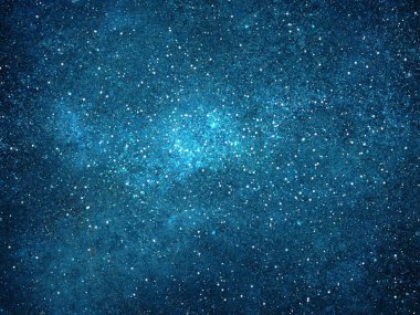 Arka planda yıldızlar olan gece gökyüzü. Suluboya