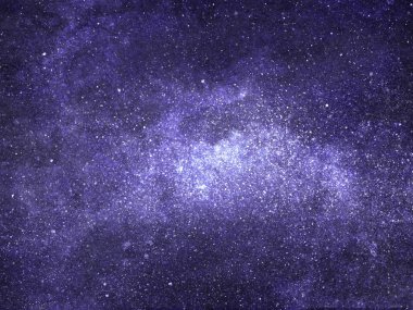 Arka planda yıldızlar olan gece gökyüzü. Suluboya