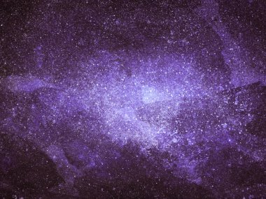 Arka planda yıldızlar olan gece gökyüzü. Suluboya