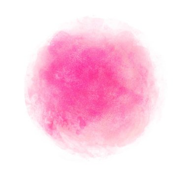 Arkaplan olarak beyaz üzerine suluboya daire