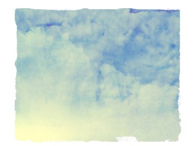 Gökyüzü izole edilmiş. Suluboya