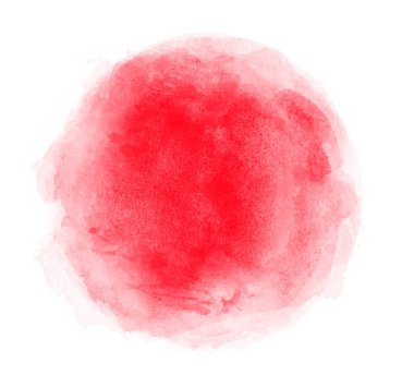 Arkaplan olarak beyaz üzerine suluboya daire