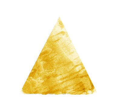 Beyaz arkaplanda suluboya üçgeni