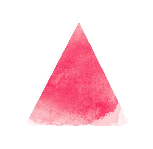 白色背景上的水彩三角 — 图库照片