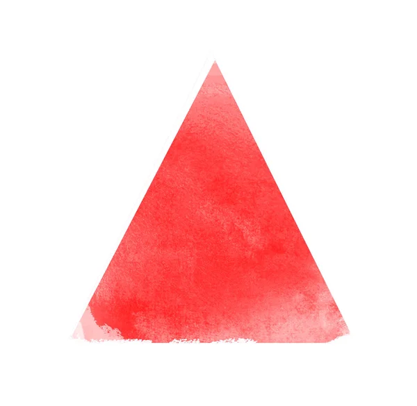 Triangle aquarelle sur blanc — Photo