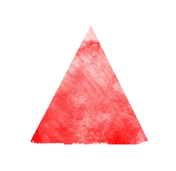 Triângulo aquarela no fundo branco — Fotografia de Stock