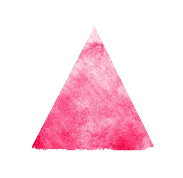 Triângulo aquarela no fundo branco — Fotografia de Stock