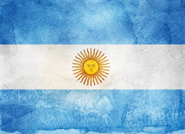 Akvarell flagga på bakgrunden. Argentina — Stockfoto