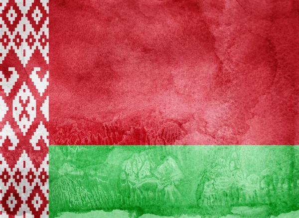 Arka planda suluboya bayrak. Beyaz Rusya — Stok fotoğraf