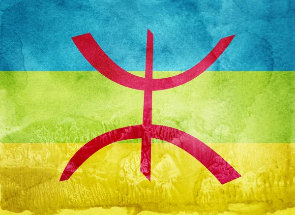 Aquarel vlag op de achtergrond. Berber — Stockfoto