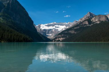 Bir Lake Louise Banff National Park, doğal görünümü