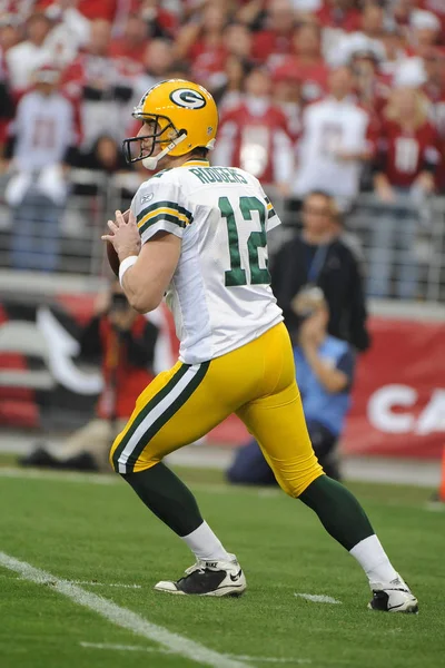 Aaron Rodgers Quarterback para o GreenBay Packers . — Fotografia de Stock