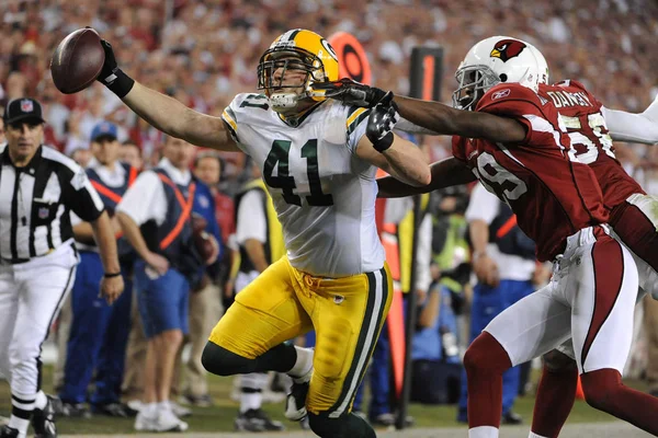 Spencer Havner marca um quarto touchdown para o Green Bay Packers vs. Arizona Cardinals . — Fotografia de Stock