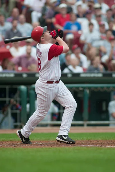 Cincinnati Reds Austin Kearns Acción Junio 2003 Great American Ballpark — Foto de Stock