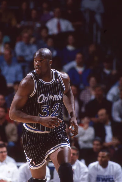 Shaquille Neal Orlando Magic Akció Közben Években Egy Nba Játék — Stock Fotó