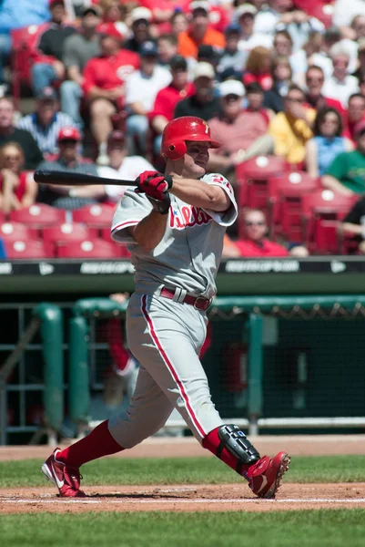 Philadelphia Phillies Első Bázisembere Jim Thome 2003 Április Cincinnati Vörösök — Stock Fotó