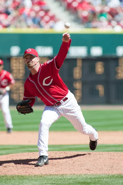 Gabe White Cincinnati Reds Lança Contra Philadelphia Phillies Abril 2003 — Fotografia de Stock