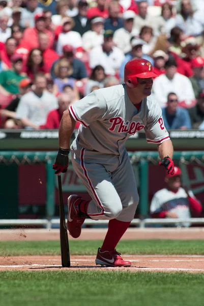 Philadelphia Phillies Első Bázisembere Jim Thome 2003 Április Cincinnati Vörösök Jogdíjmentes Stock Képek