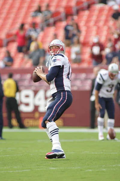 Patriots Tom Brady Calienta Antes Del Inicio Del Juego Entre —  Fotos de Stock