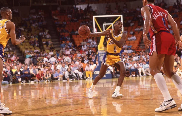 Wes Matthews Los Angeles Lakers Őre Kép 1980 Évekből Los — Stock Fotó