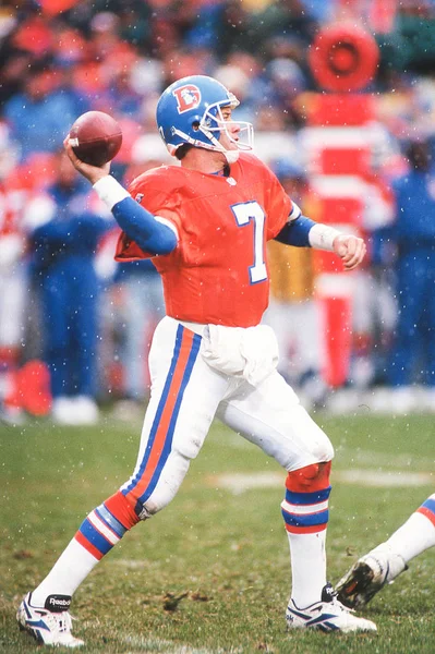 Denver Broncos Quarterback John Elway Nfl Actie Jaren 1980 — Stockfoto