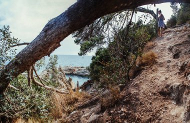 İspanya'da güzel manzara. Yaz. Seyahat. Kadın