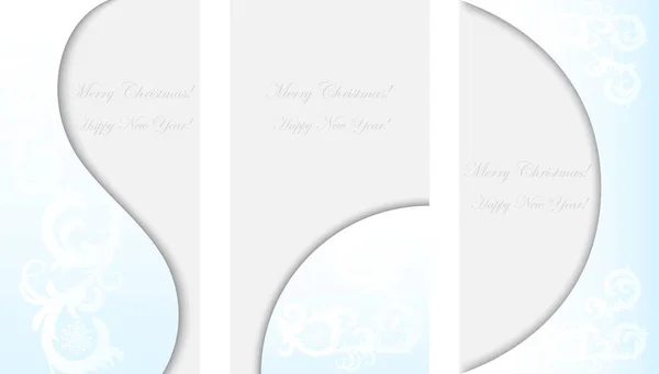 グリーティングカードのクリスマス背景のセット — ストックベクタ