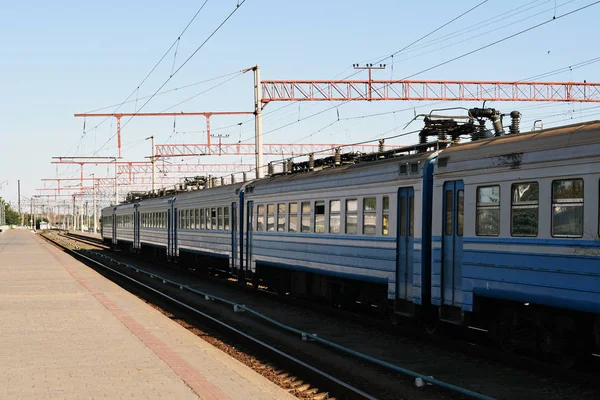 eski mavi Tren demiryolu parça