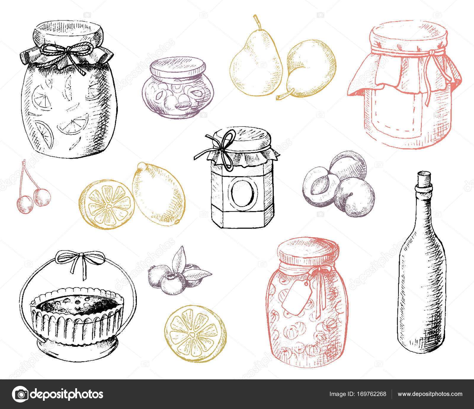 Set of jam and fruits Stock Vector Image by ©mimomy 169762268