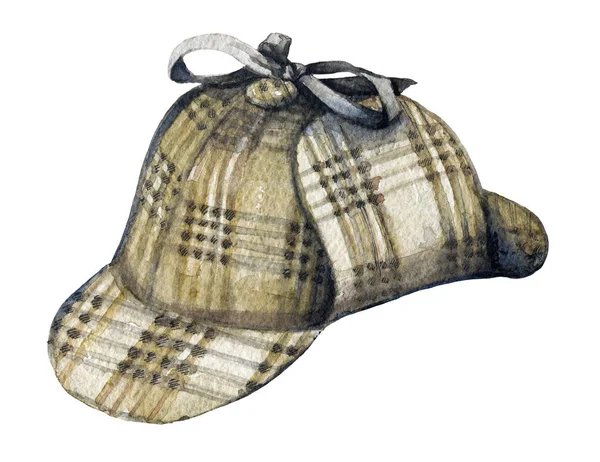 Watercolor hat of Sherlock Holmes