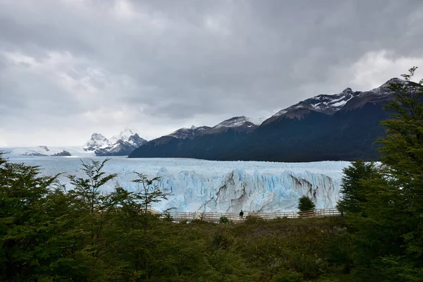 Touriste Admirant Glacier Perito Moreno — Photo